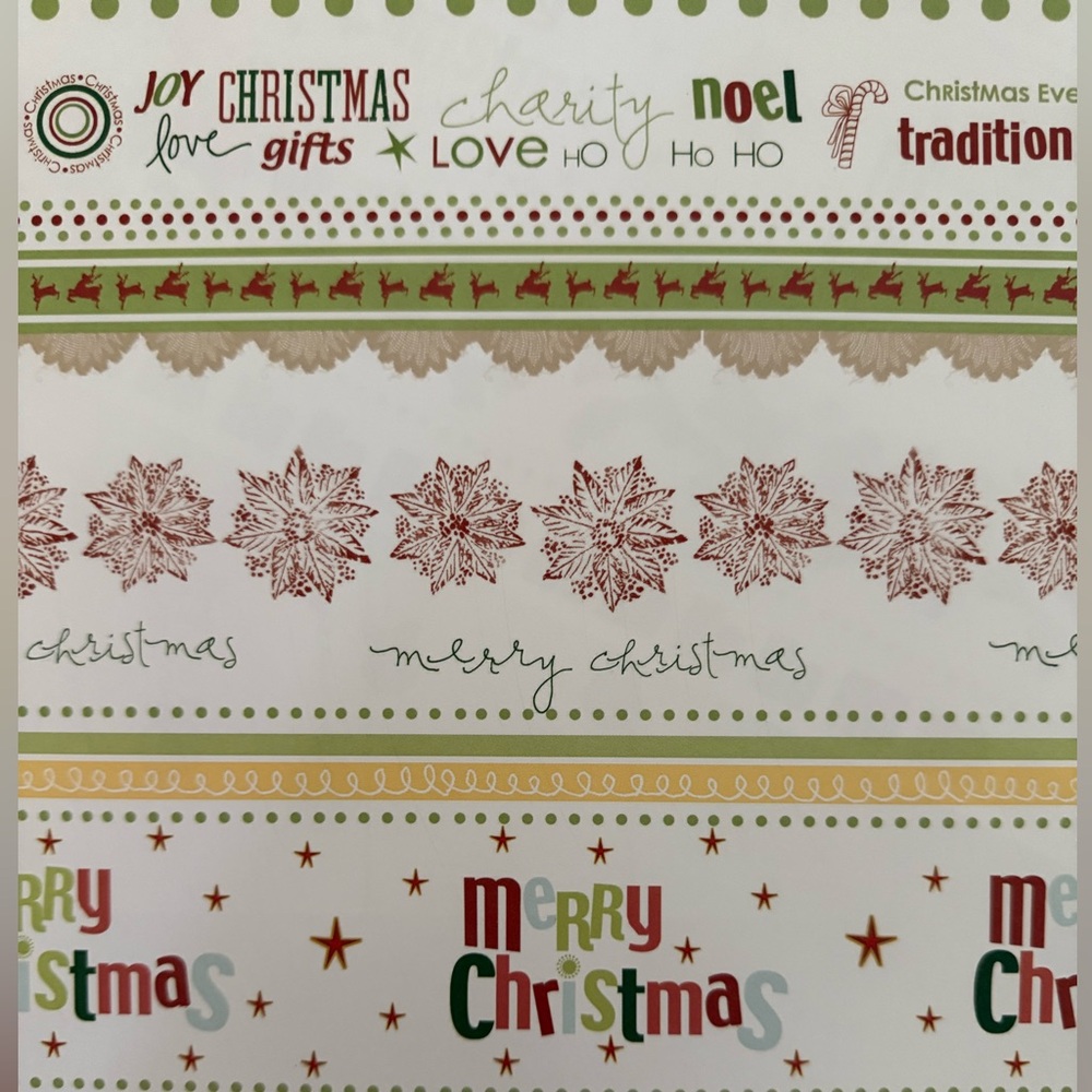 🆕🎅🏻 ADORNIT “CHRISTMAS TRADITION” CARDSTOCK STICKERS & MATCHING PAPER. - Picture 6 of 8